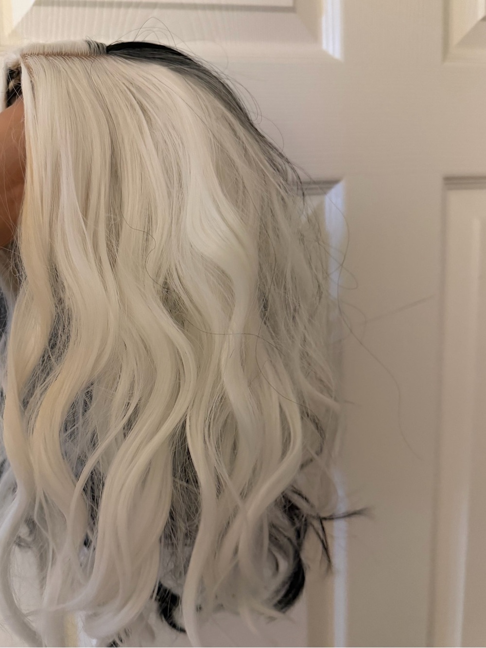 Amazon Black and White Ombre Wavy Women's Hairpiece
